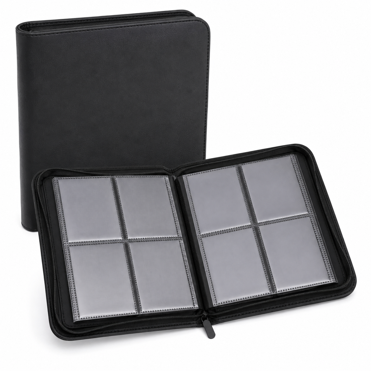 Four-Pocket Zipper Card Binder